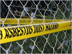 asbestos hazard sign